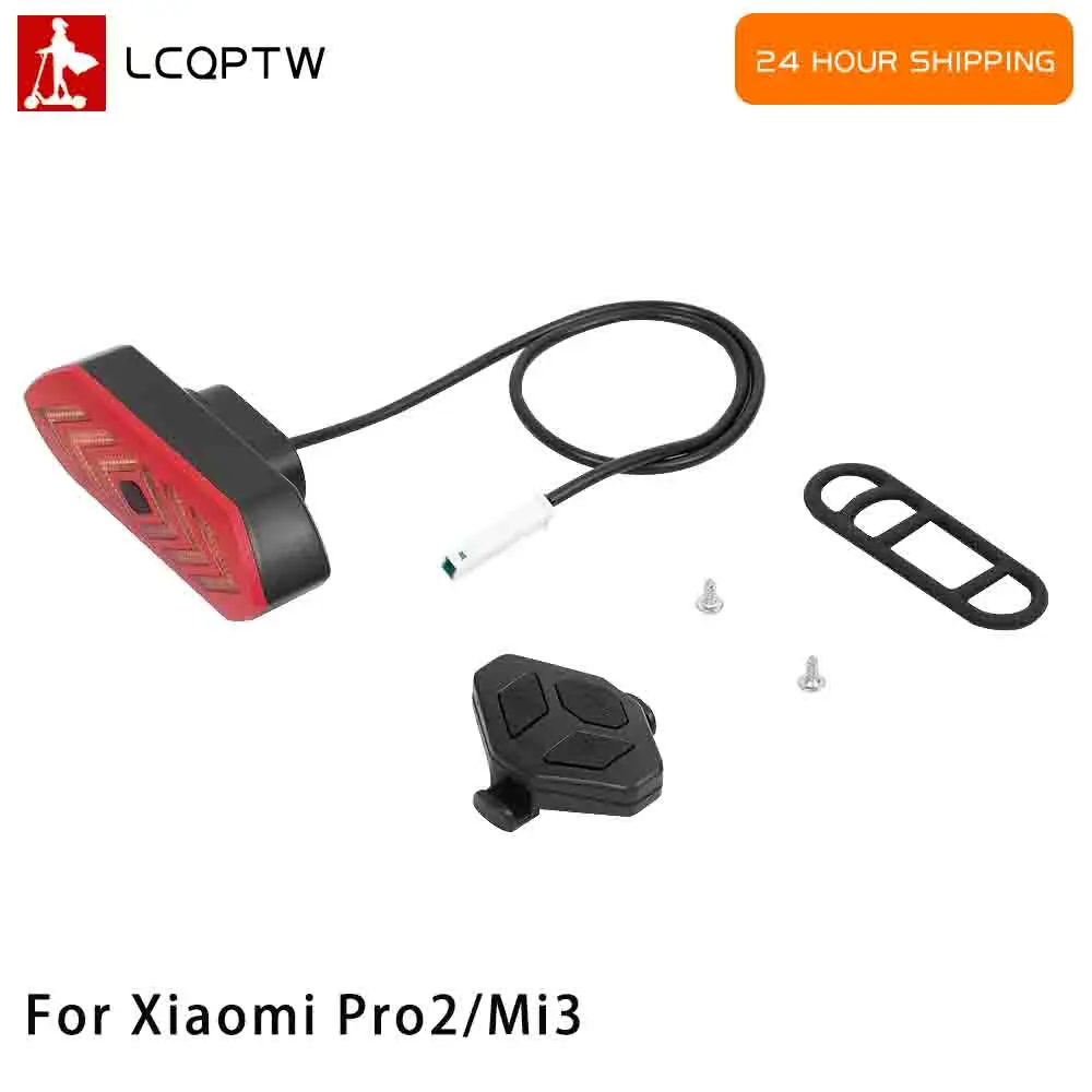 Luz de señal de giro para patinete eléctrico Xiaomi Pro 2 Mi3, guardabarros trasero LED, luz trasera intermitente, Control remoto, luz recargable por USB