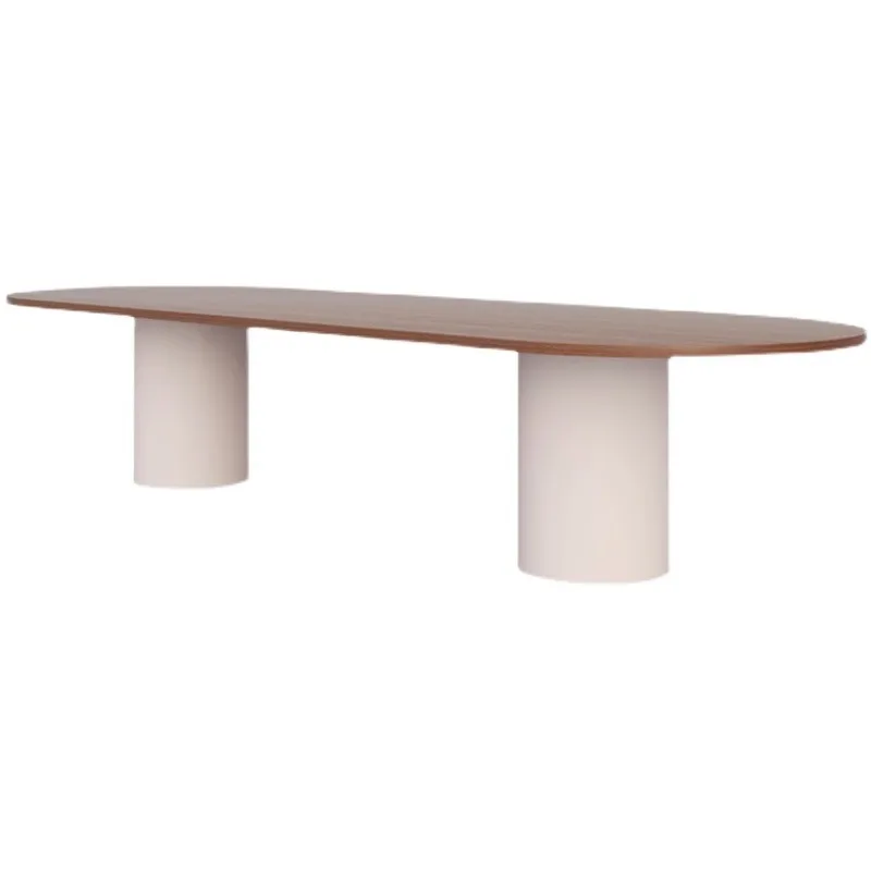 

Log, desk, solid wood, personalized, simple, light luxury, oval