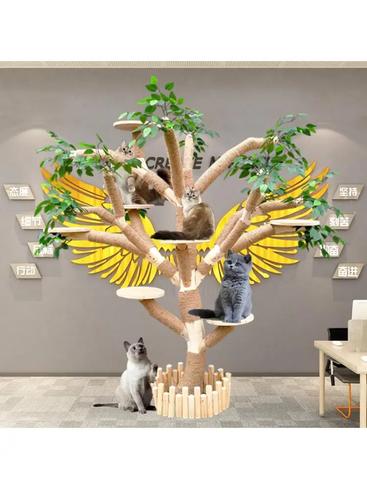 Large Cat Tree Climbing Frame, Wear-Resistant, Healthy Log, Withered Trunk, Pet Jumping Platform