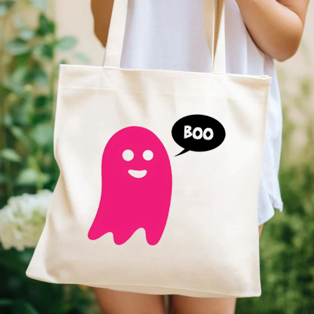 Cute Halloween Costume Tote Bads Ghost Tote Bag Boo Halloween Women's Handbag Retro Fall Bags for Womens Halloween Women Handbag