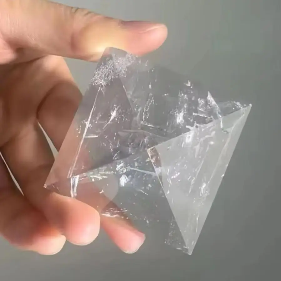 Natural Transparent Crystal Pyramid, Transparent White Quartz Ore, Pyramid, Mineral, Reiki, Healing Tower