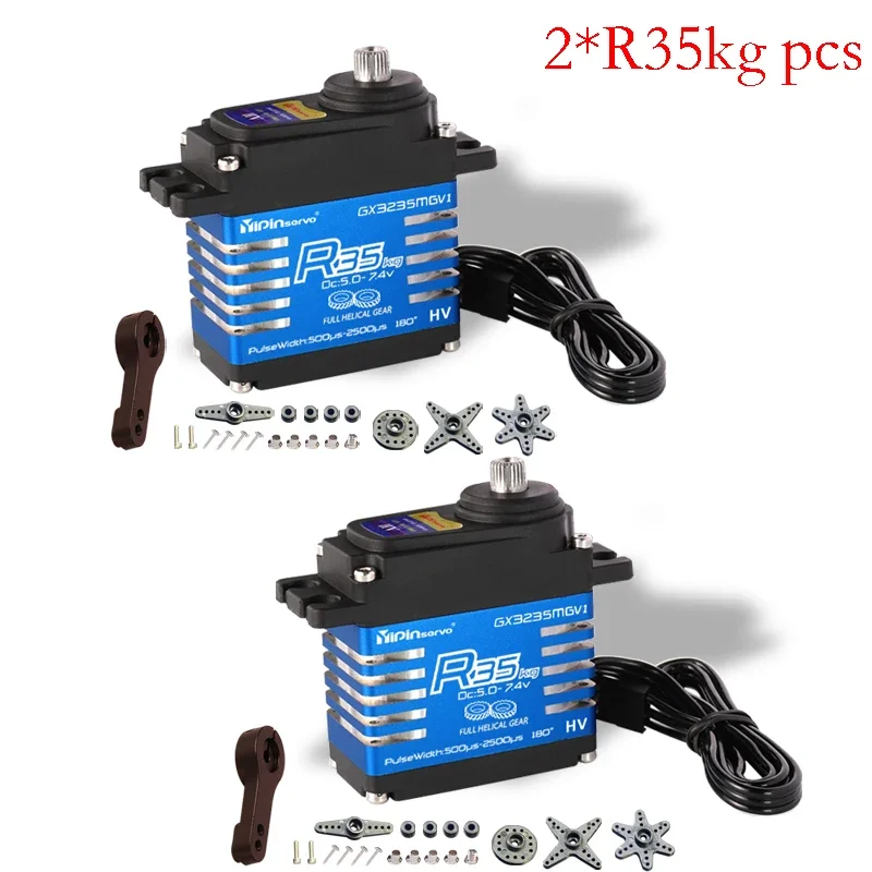 Waterdichte IP68 Servo 35 40 55 60 70 KG Alle stalen tandwielkast Digitale Servo's Voor rc accessoires 1/8 1/10 afstandsbediening speelgoed auto