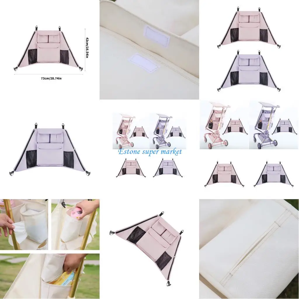 090B Elegante borsa portaoggetti per passeggino con tiretti rinforzati Pianificatore impermeabile permanente per i rudimenti del