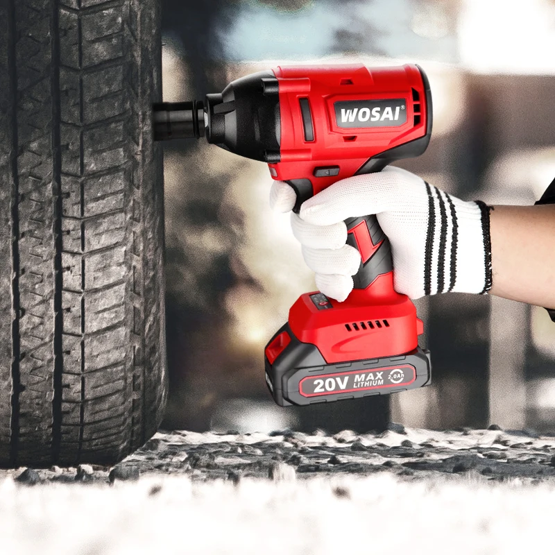WOSAI 600N.M Brushless ประแจผลกระทบไฟฟ้าชาร์จ20V ไร้สายซ็อกเก็ตประแจใช้งานร่วมกับ18V Makita แบตเตอรี่ลิเธียม