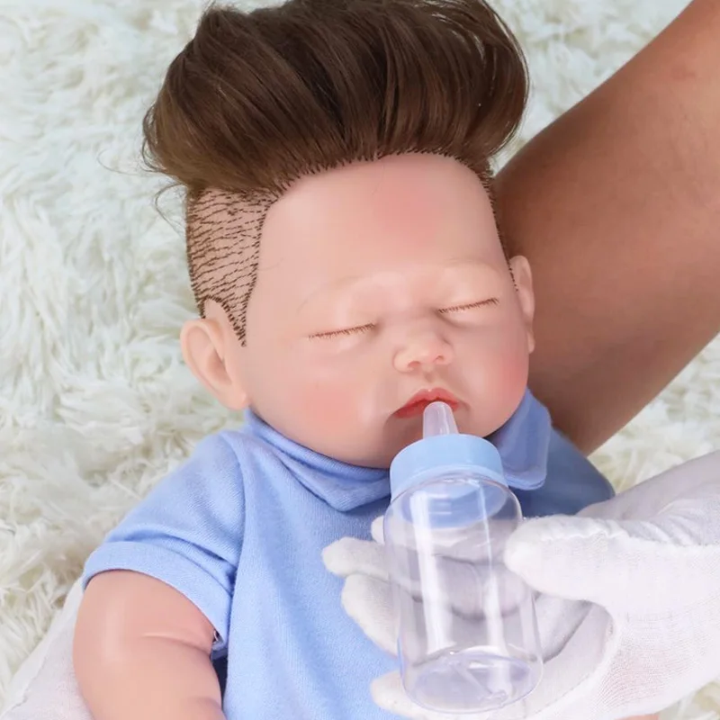 45cm Reborn Baby Dolls,Silicone reborn Baby Dolls bébé reborn Full Silicone Lifelike Washable Baby Reborn Doll for Kids