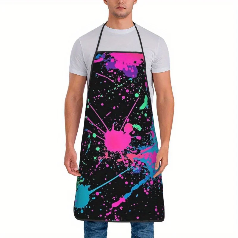 An apron with spray-painted pattern, suitable for handicrafts, baking and kitchen cleaning, is a perfect holiday gift