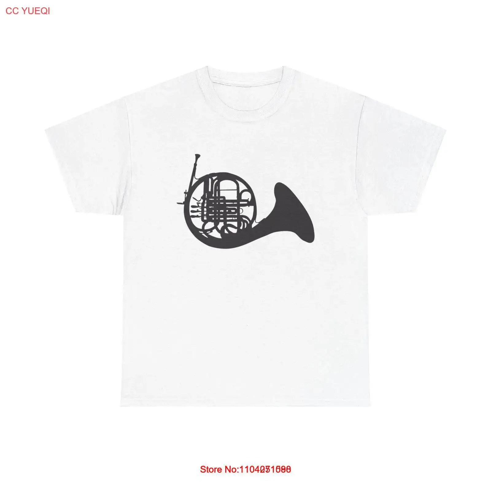 French Horn T-Shirt - music instrument classical jazz orchestra baritone brass