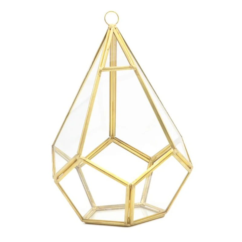 Wall Geometric Terrarium Modern Indoor Opening Polyhedron Pot Containers Decor