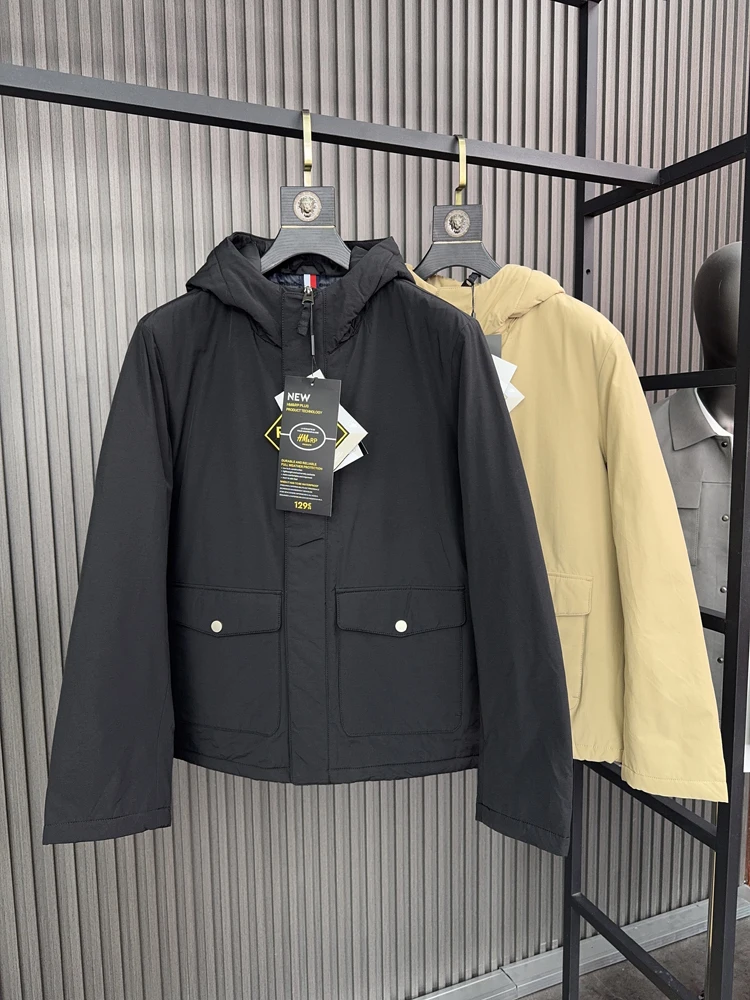 

Мужская уличная повседневная пуховая хлопковая куртка с капюшоном Faion Ci Sle Stand Fit, парка обычной длины