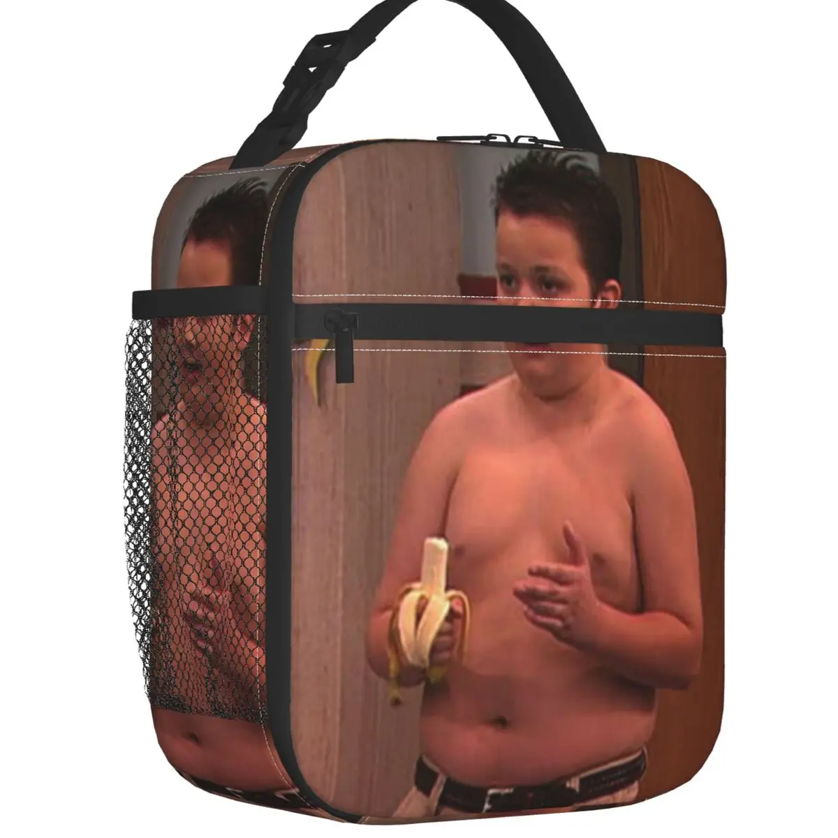 

Gibby From Icarly Insulated Lunch Bag for Women Leakproof TV Show Noah Munck Meme Cooler Thermal Bento Box Office Work School