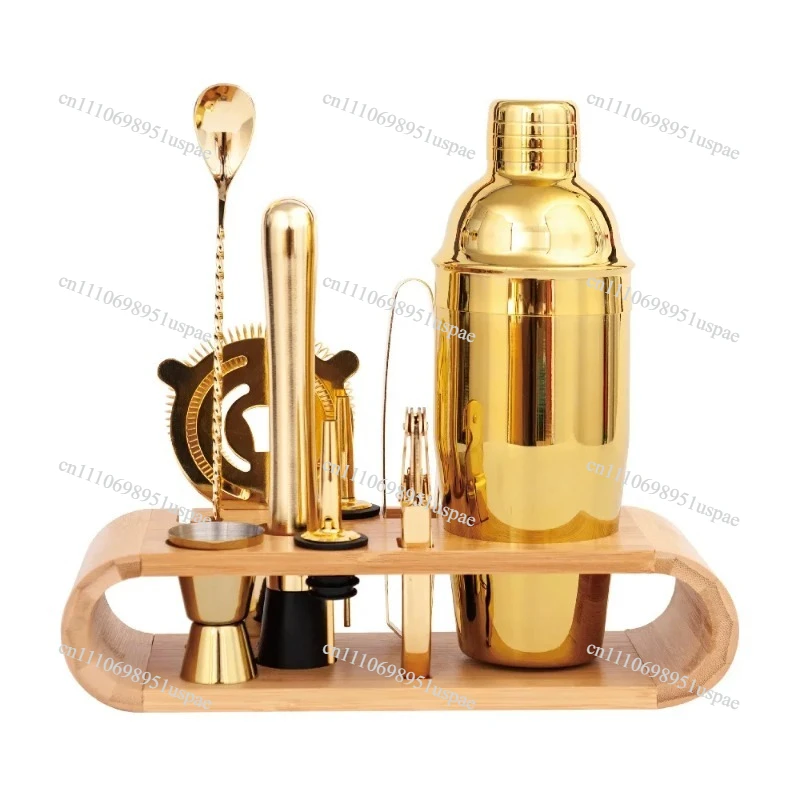 Cocktail mixing tools Stainless steel mixer set Ten-piece set Bar mixing special shaker
