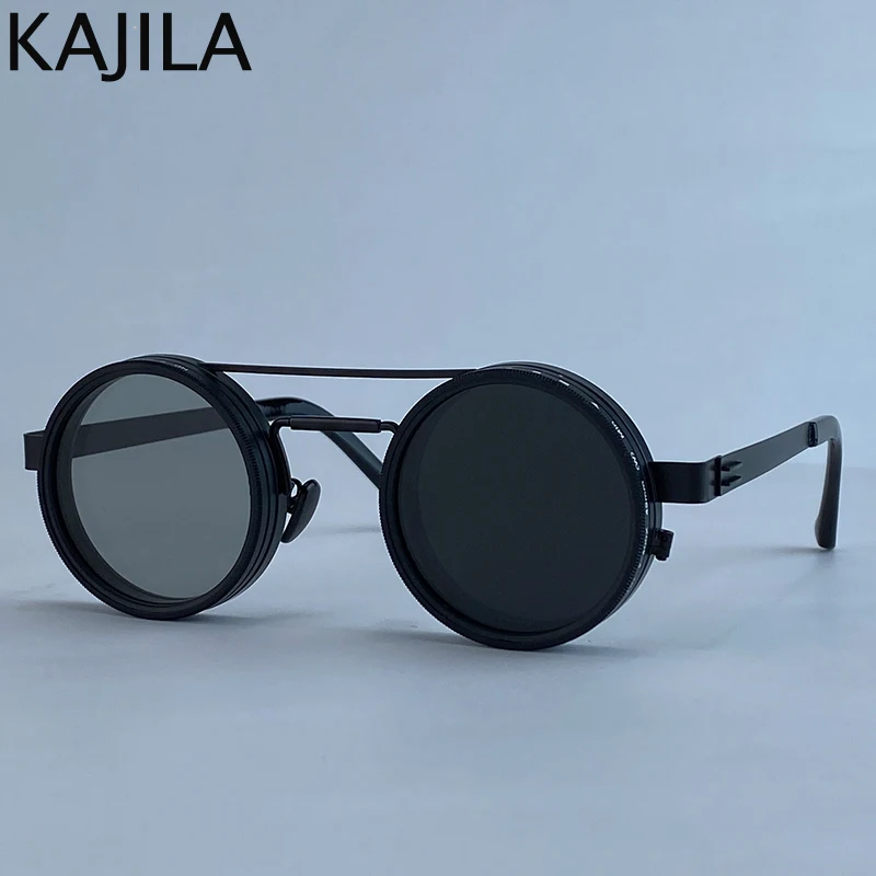 Polarisierte Runde Steampunk ND9 Verstellbare Dimm-Sonnenbrille für Herren 2026 Luxusmarke Punk Angeln Blendschutz Fahr-Sonnenbrille – Detail 2