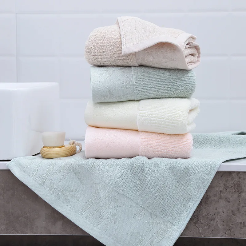 New Premium Lucky Bamboo Fiber Towel Thickened Soft Highly Absorbent Lint-Free—Superior To Cotton Face Towels with Embroidery