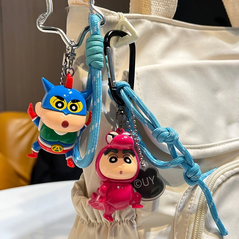 

Hot Cute Shinchan Series Cute Cartoon Keychain PVC Material Doll Car Key Chain Boys and Girls Backpack Pendant Birthday Gift