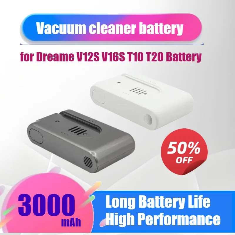 3000mAh Replacement Li-ion Battery for Xiaomi Dreame V12SV16ST10T20 Cordless Vacuum Cleaner Rechargeable Battery