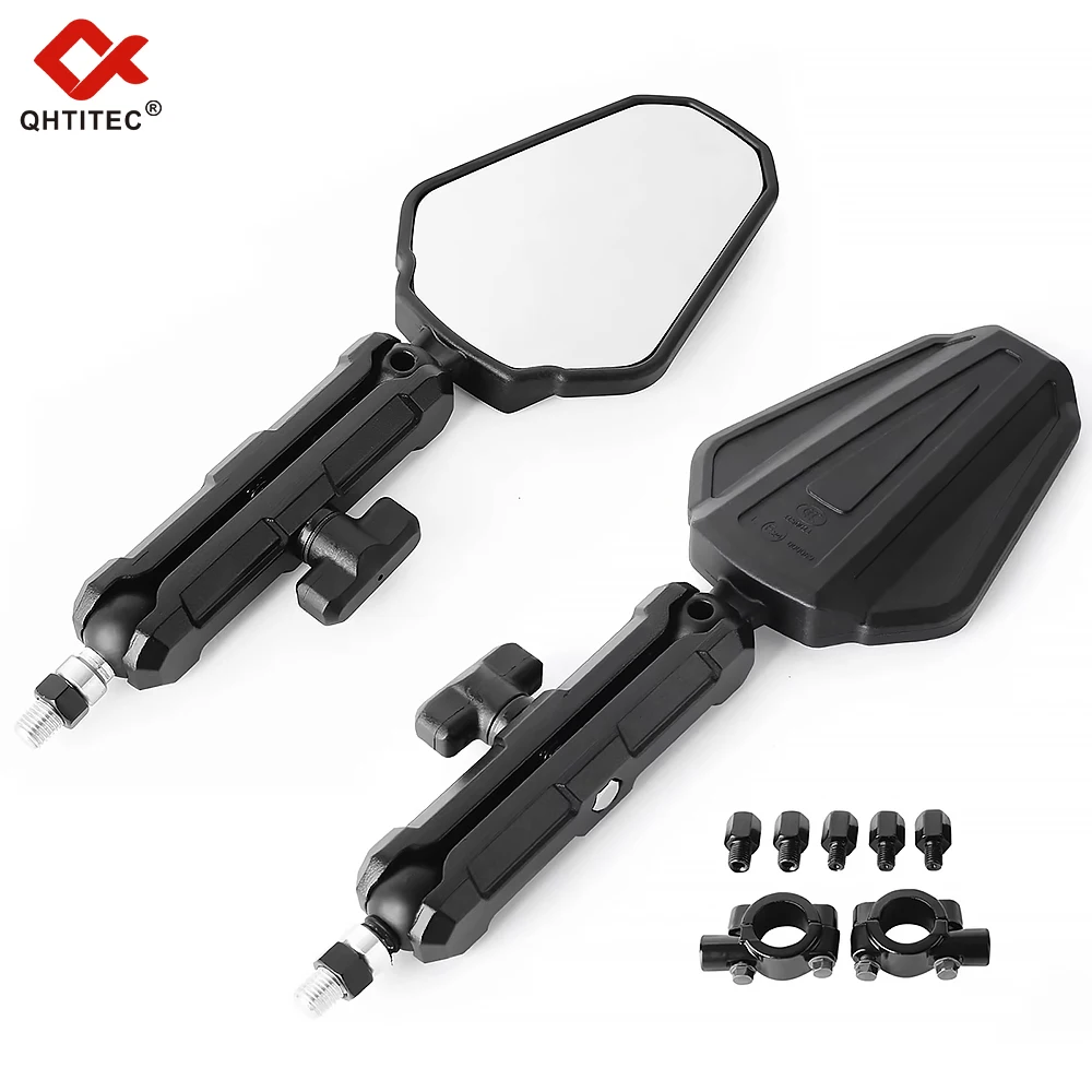 عالية الجودة العالمي للدراجات النارية مرآة الرؤية الخلفية طوي وقابل للتعديل زاوية عرض دراجة نارية الجانب مرآة عاكس #1