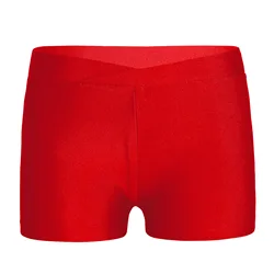 Kids Girls Boxer Shorts Ballet Dance Bottoms Stretchy V-front Waistband Hot Pants for Lyrical Dance Sports Gymnastic Workout