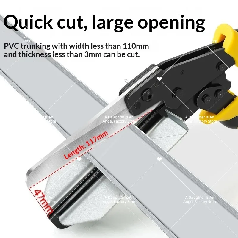 PVC Wire Slot Cutting Tool 45°/90°Multi Angle Manual Plastic Trunking Cutter PE PPR Plastic Pipe Cutting Trim Scissor VSJ-110XC