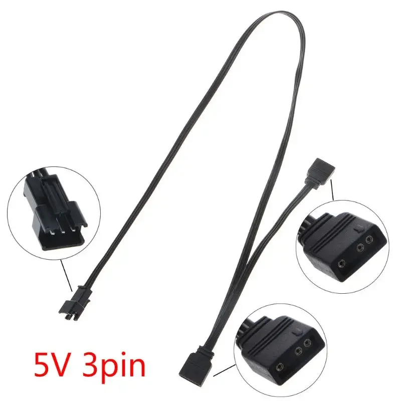 5V 3Pin to 3Pin VDG/SM/3Pin ARGB SYNC Adapter Cable Extension Wire  for AURA AS-US/MSI Gigabyte Motherboard SYNC PC Accessories