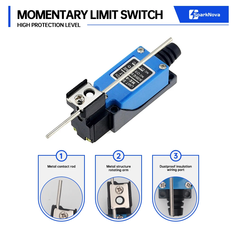 Rotary Limit Switch Kit ME-8104 8107 8108 8111 8112 8166 8169 9101 Adjustable Roller Lever Arm Travel Switch AC250V NO NC