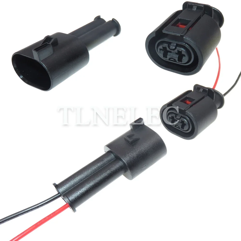Conector sellado con Sensor de rueda delantera de bomba ABS automática de 2 pines con cables, enchufe de Terminal de cableado de coche 357973332 357973202   6N 0927997 A