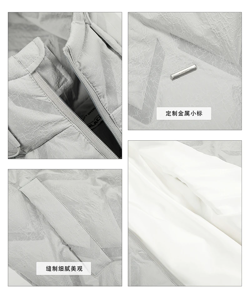 LUZHEN 2025 شتاء جديد تنقش فحص بلون سميكة الدافئة مقنعين معطف مبطّن الرجال أنيق وسيم سترة سترة JY5225