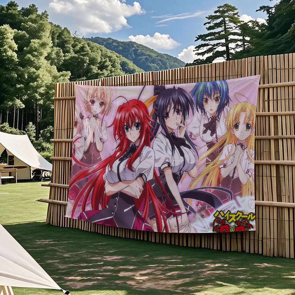 Anime High School D-dxd-S Rias Gremory Flaggen-Wandteppiche für Partys im Freien, Schlafzimmer, Wohnzimmer, Studentenzimmer, Wanddekoration, Banner, Geschenke – Detail 9