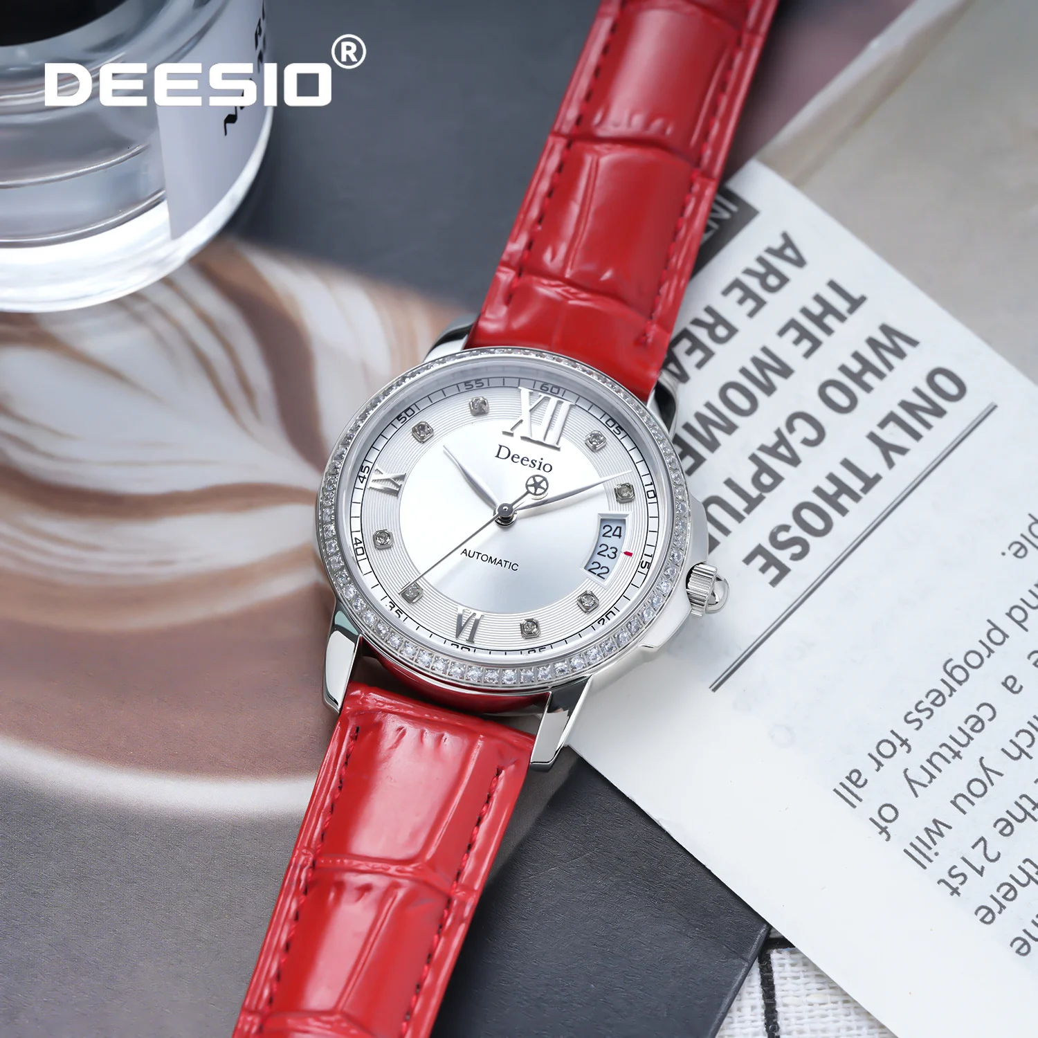 Deesio Women's Durable Stainless Steel Mechanical Watch,50m Waterproof, Perfect Valentine's Day & Anniversary Gift for Women
