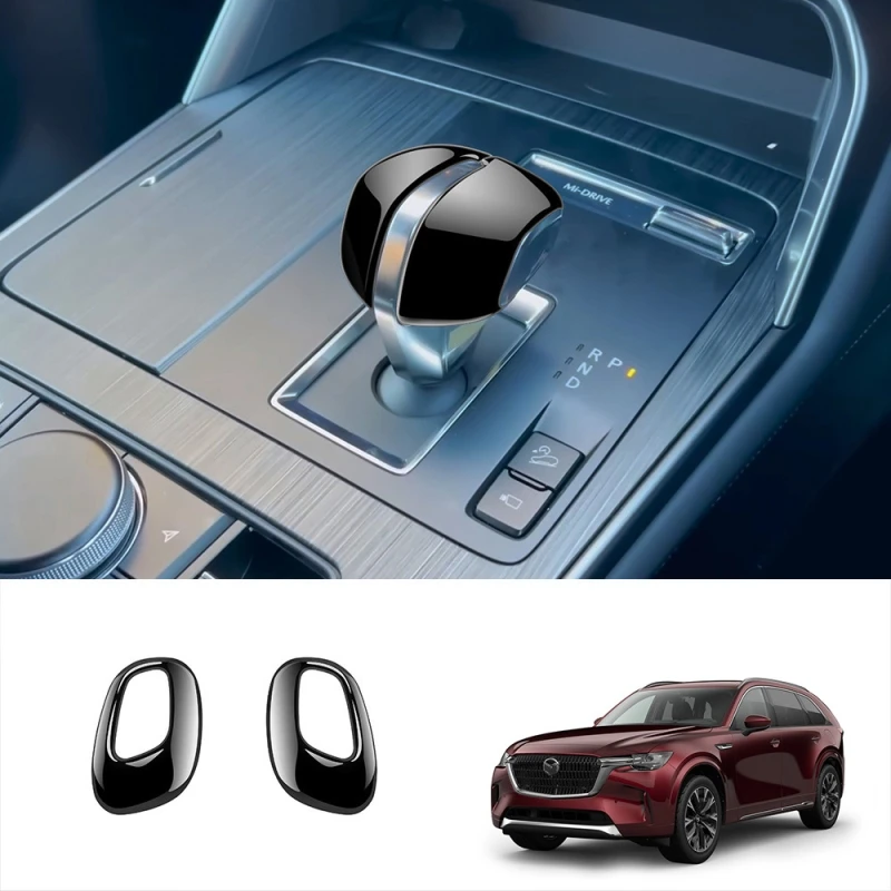 Für Mazda CX-60 CX 60 CX-80 CX80 CX-90 2022 2023 2024 2025 ABS Auto Schaltknauf Abdeckung Zierleiste Aufkleber Zubehör – Detail 15