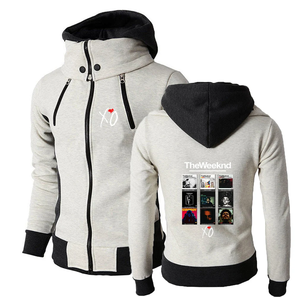 The Weeknd Album Cover Graphic Print 2026 Spring Autumn Men's New Three-color Causal Harajuku Zipper Hoodie Comfortable Coat
