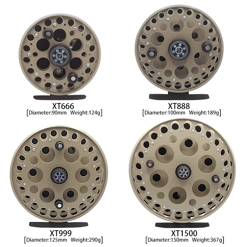 Imagem -02 - Todo o Metal Voar Carretel de Pesca Esquerda e Direita 90 mm 100 mm 125 mm 150 mm Diâmetro do Carretel Pesca no Gelo Pesca de Água Doce