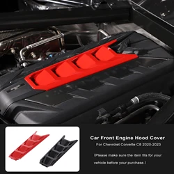 ABS Carbon Fiber Car Front Engine Hood Cover Trim Sticker For Chevrolet Corvette C8 Stingray Z51 Z06 2020-2023 Auto Accessories