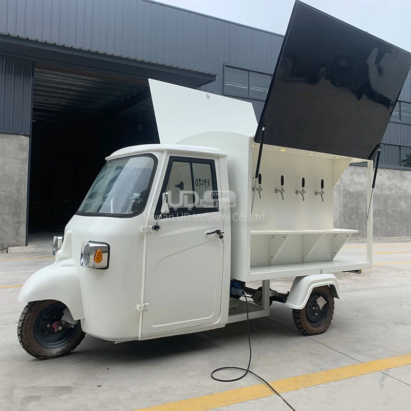 Vintage Piaggio Ape Bar Food Truck Mobile Food Truck Tuk Tuk Outdoor Snack Drink Cart and Electric Car for Coffee