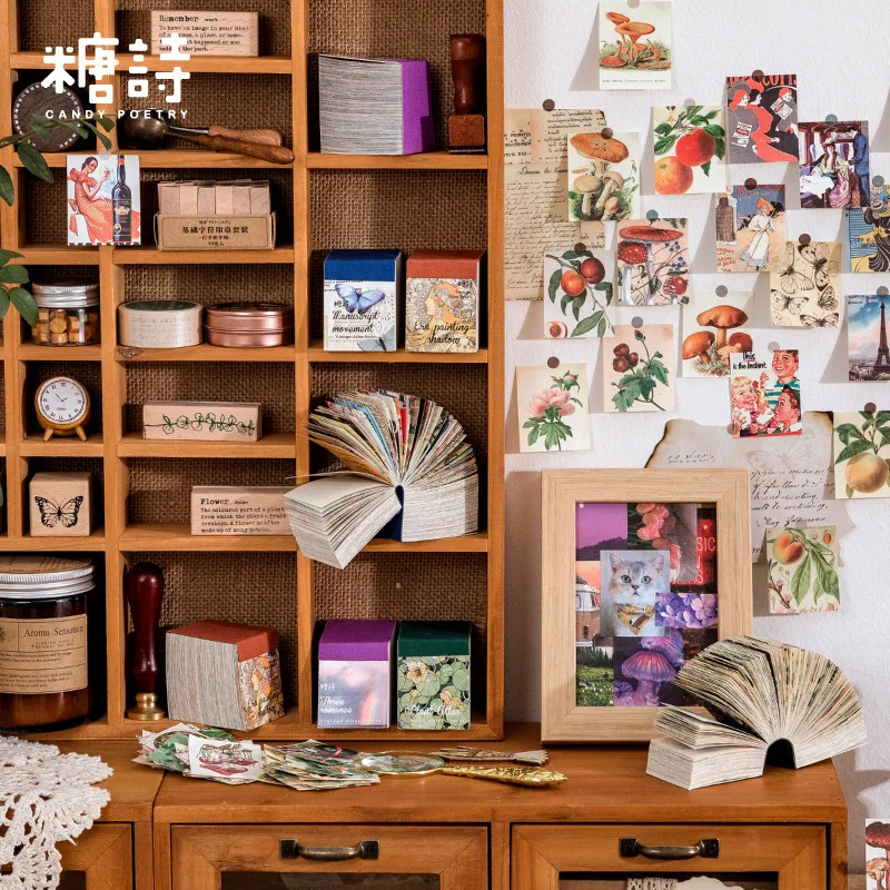 400pcs/lot Memo Pads Material Paper Vintage Atlas Junk Journal Scrapbooking Cards Retro Background Decoration Paper