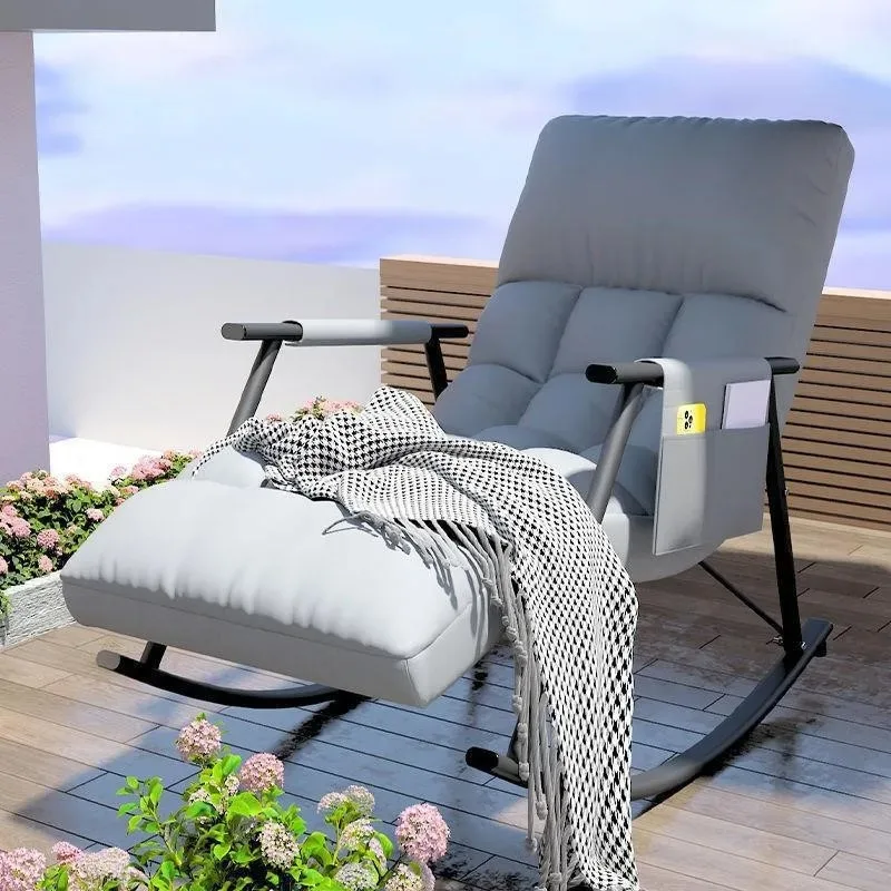 Olevo Rocking Chair Balcony Home Leisure Nordic Style Rocking Chair Adult Bedroom Lazy Sofa Living Room Nap Chair