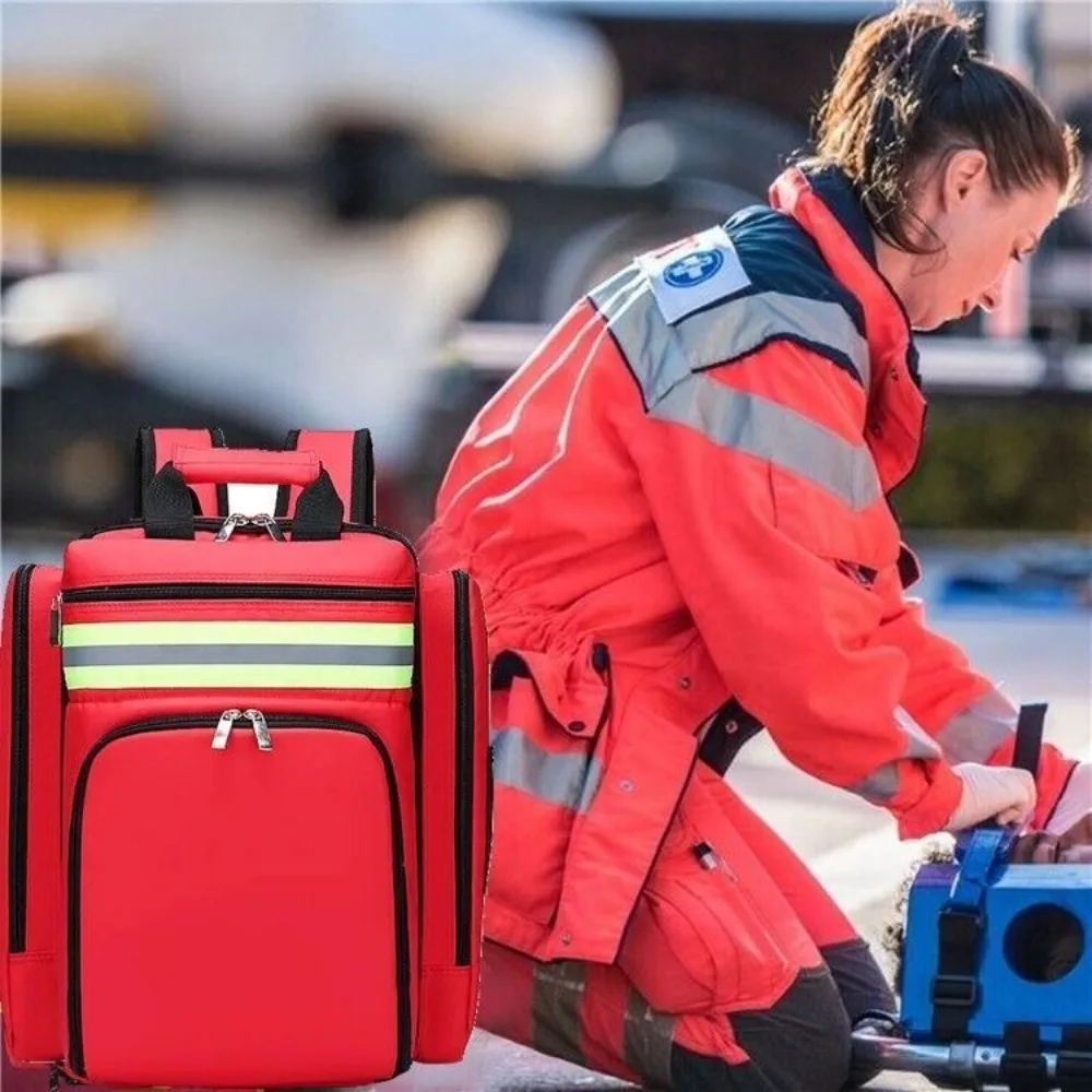 Empty Multi-layer Bag Backpack Waterproof Large Capacity for Outdoor Travel Rescue Survival Earthquake First Aid Kit