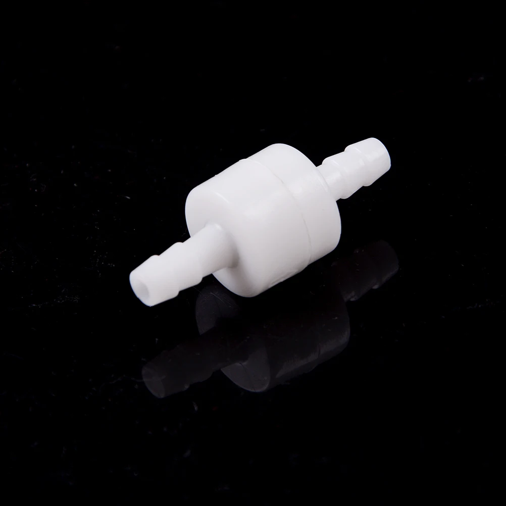 White High Quality 1PCS 6mm Plastic One Way Inline Check Valve Fuel Gas Liquid Water