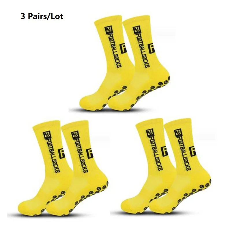 socks Breathable 3 Pairs Men's Non slip Football Cycling Outdoor Basketball Protect Feet Wicking Running Sport Grip Socks Women