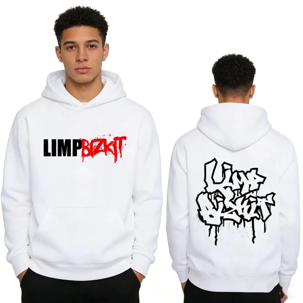 Best Famous Limp Bizkit $3 Bill Graphic Hoodie Men's Sportswear Autumn/Winter Men's and Women's Retro Gothic Rock Hoodie