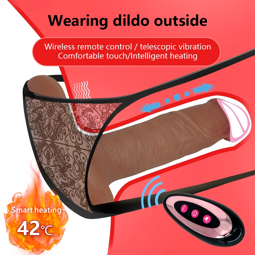 Electric Telescopic Dildo Vibrator Heating swing with Usb Gode Dick Realistic silicone dildo for women sex toys Masturbator