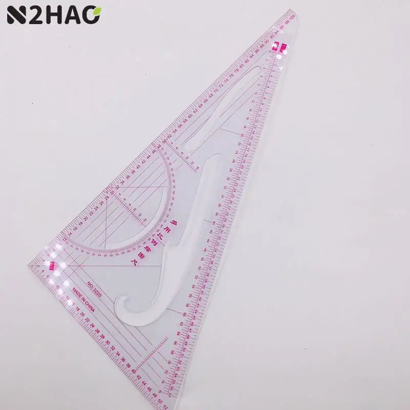 MultiFunction Triangular Scale Ruler Measure Plastic Dressmaking Tailor Sewing For Students Designers Pattern Maker&Tailor