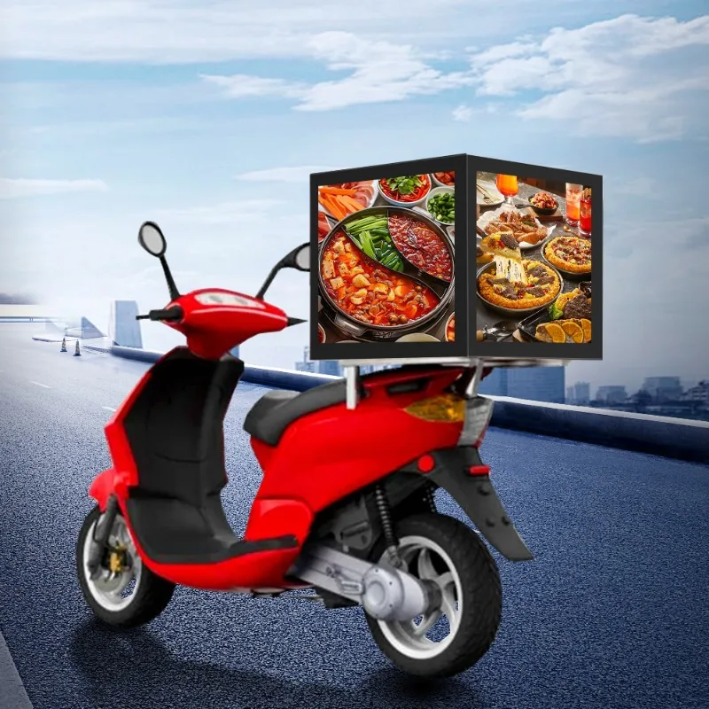 

LED light box display out-of-home advertising takeaway box advertising LED playback screen
