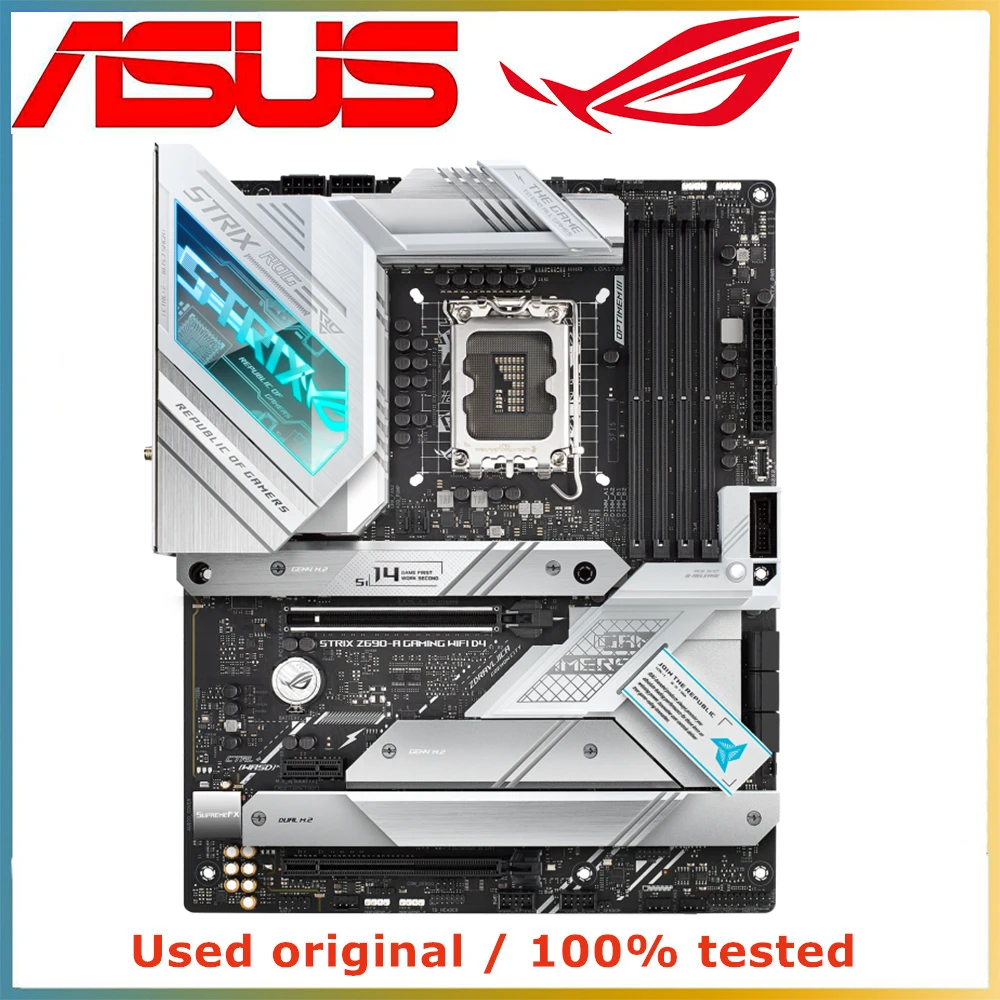 For ASUS ROG STRIX Z690-A GAMING WIFI D4 Motherboard Intel DDR4 LGA1200 Socket Supports 13th CPU Gaming Desktop Maximum 128 GB