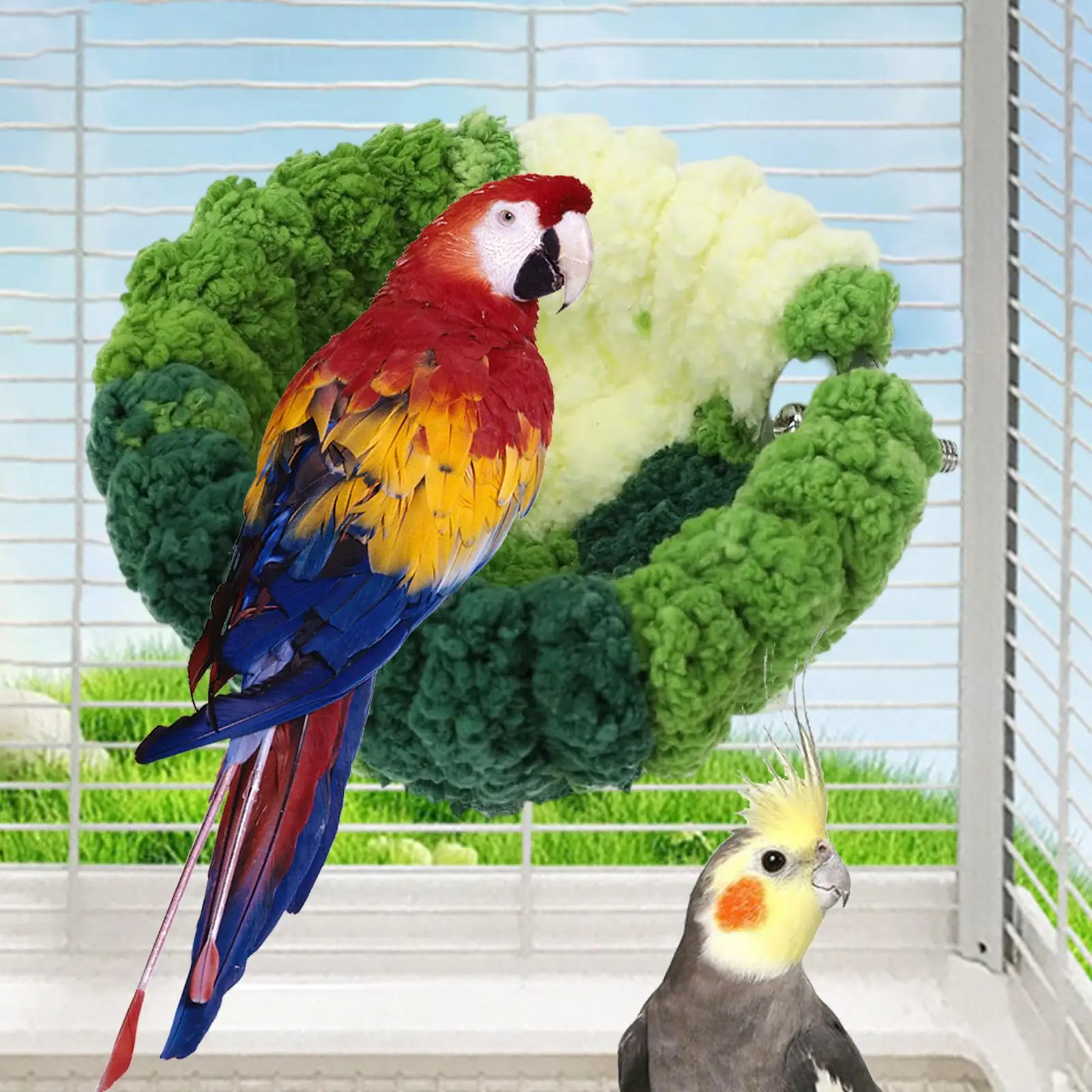 Warm Flocking Hammock Bird Nest House for Parakeet Budgie Cockatiel Lovebird Canary Cage Decor