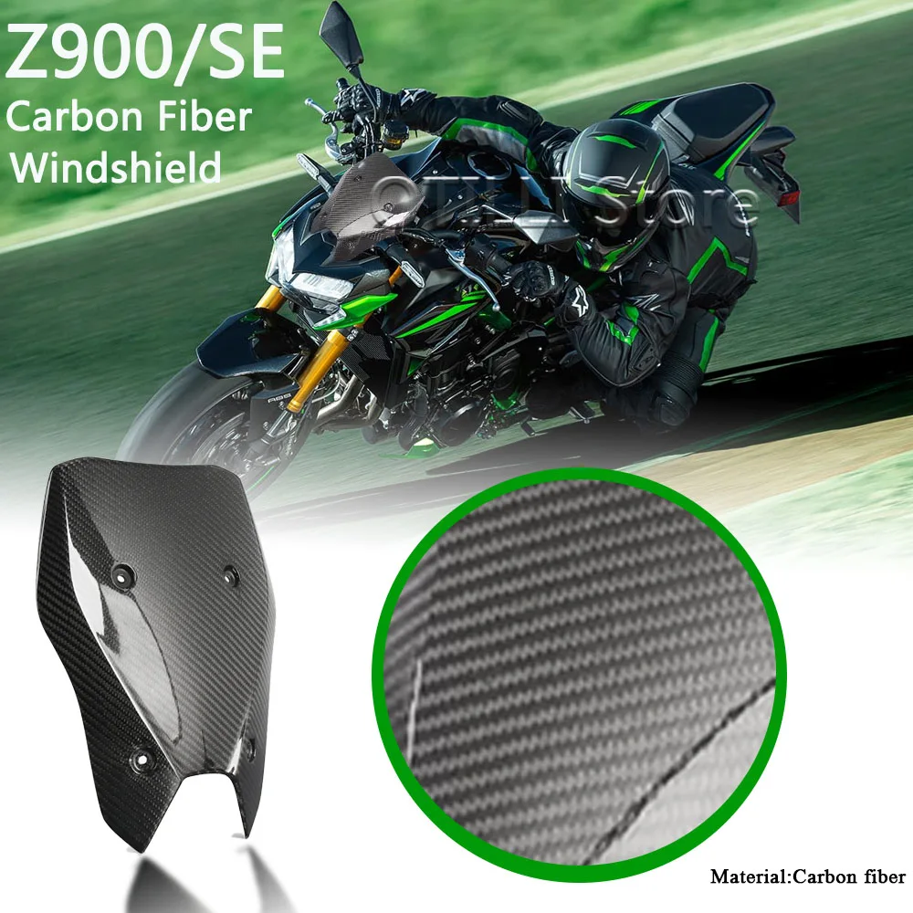 

Motorcycle Touring WindShield Deflector Protector Z900 Accessories For Kawasaki Z900 Z 900 SE 2025 Large Tall Windscreen Cover