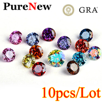 Wholesale 0.1ct-1ct Pink Red Yellow Blue Green Purple Moissanite Loose Stone VVS1 D Color Original Plate Moissanite Diamond GRA