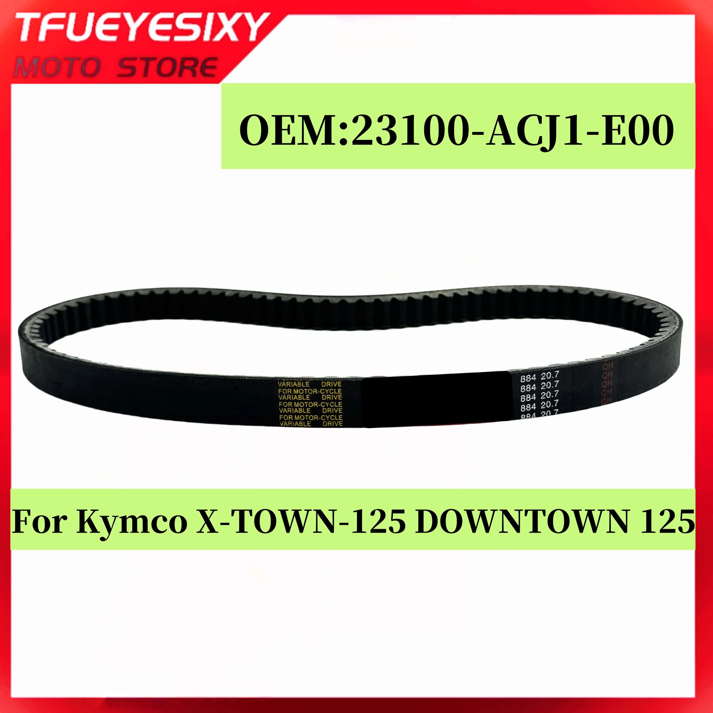 

TFUEYESIXY MOTO Store DW 23100-ACJ1-E00 Fiber Drive Belt Moped ATV CVT For Kymco X-TOWN-125 DOWNTOWN 125