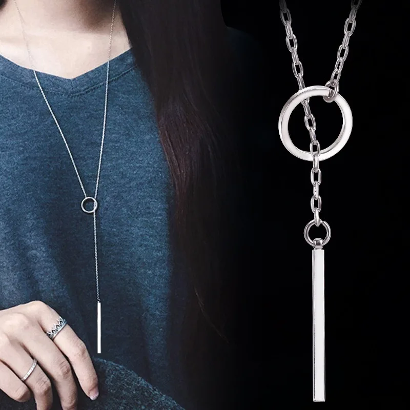 قلادة طويلة، بتصميم فريد وأسلوب أنيق، وهي سلسلة نسائية محبوكة مستديرة بسيطة