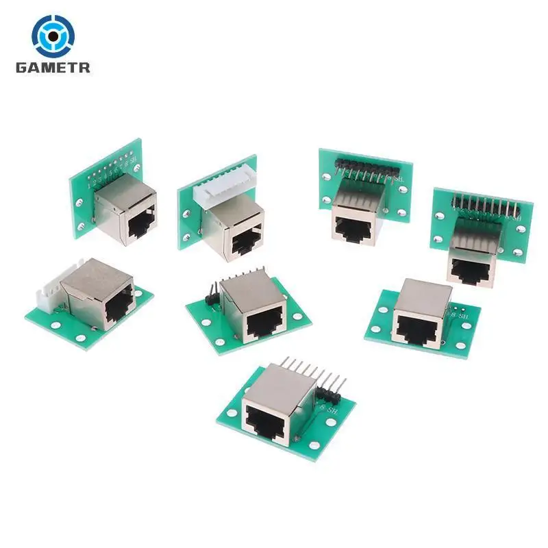 1Pc Rj45 Adapter Board Naar Xh2.54 Modulaire Ethernet Connector Adapter Netwerkinterface + Breakout Board + Pin Header