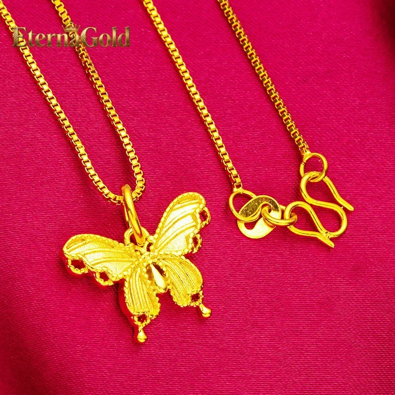 

EternaGold Bow Necklace for Women, 24K Gold, AU999 | Polished 3D bow with zircons on delicate chain, sweet and radiant for dail